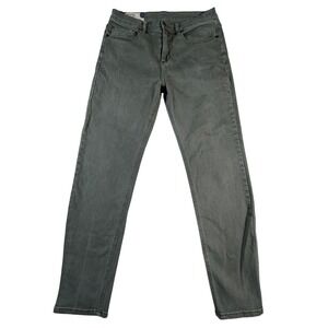 Marine Layer Mens 32x30 Slim Straight Jeans Gray Olive Stretch Casual Pants